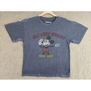 Disney I'm With Goofy Shirt Mens Large Mickey Mouse Funny Novelty Graphic Tee